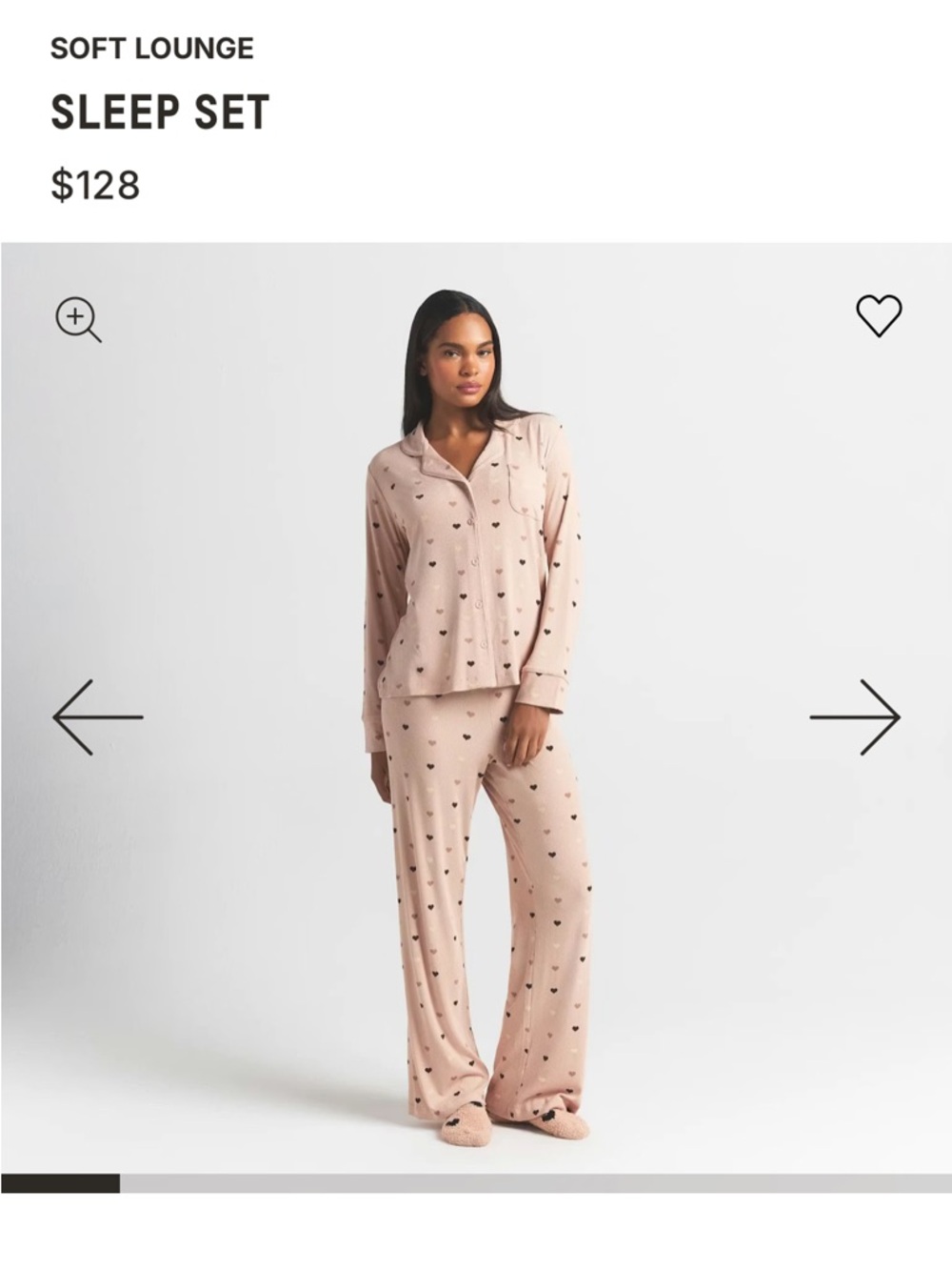 SKIMS Women's Blush Heart-Print Pajama Set